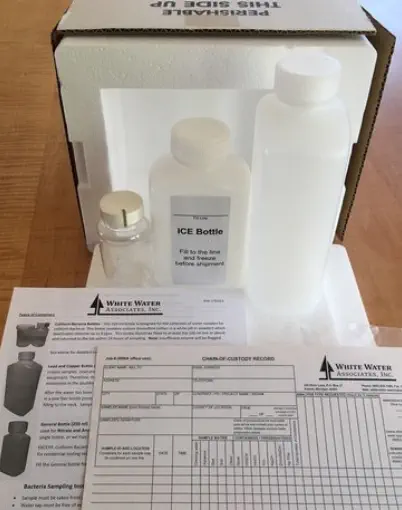water test kit with packaging