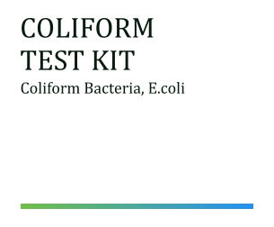 coliform test kit