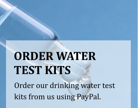 ORDER WATER TEST KITS Order our drinking water test kits from us using PayPal.