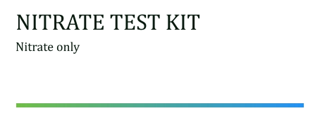 NITRATE TEST KIT Nitrate only
