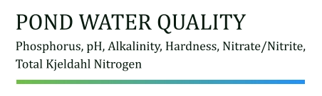 Pond Water Quality Kits for Wisconsin - Phosphorus, pH, Alkalinity, Hardness, Nitrate/Nitrite, Total Kjeldahl Nitrogen