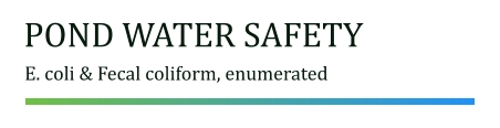 Pond Water Safety Kit E. coli & Fecal coliform, enumerated