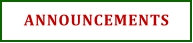 ANNOUNCEMENTS