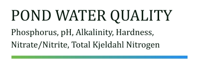 Pond Water Quality Kits for Wisconsin - Phosphorus, pH, Alkalinity, Hardness, Nitrate/Nitrite, Total Kjeldahl Nitrogen